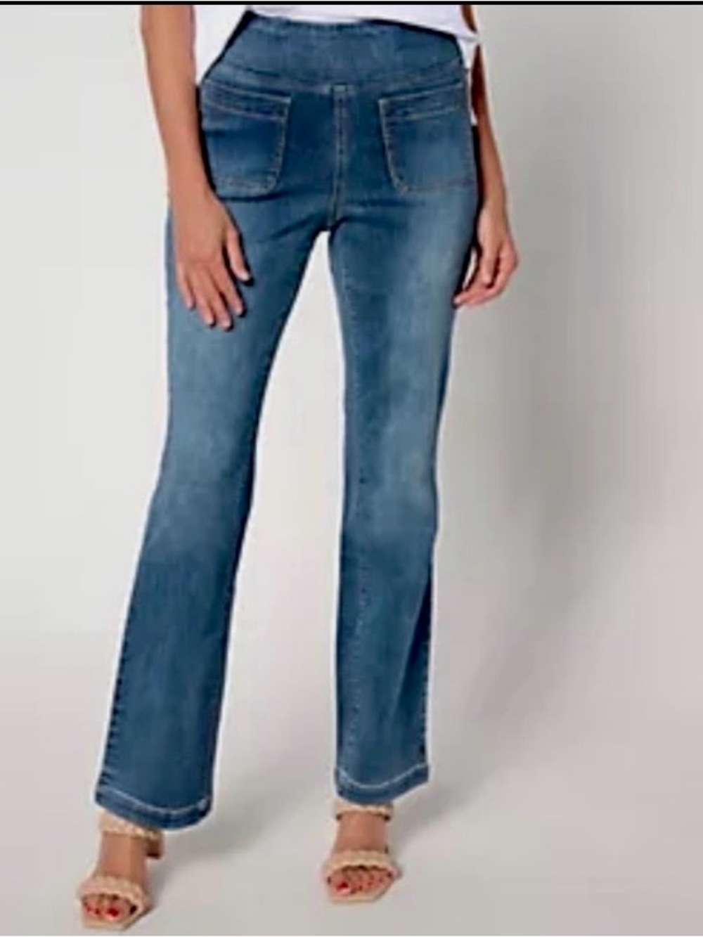 New Belle by Kim Gravel TripleLuxe Stretch Denim Baby Boot Cut Jeans / Size 12
